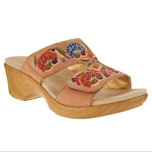 Alegria Women's Linn Sandal Cognac Multi Needles and Pins size 38 US7.5-8